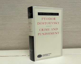 Crime et châtiment par Fiodor Dostoïevski Everyman's Library 35 Livre relié vintage de la bibliothèque du millénaire