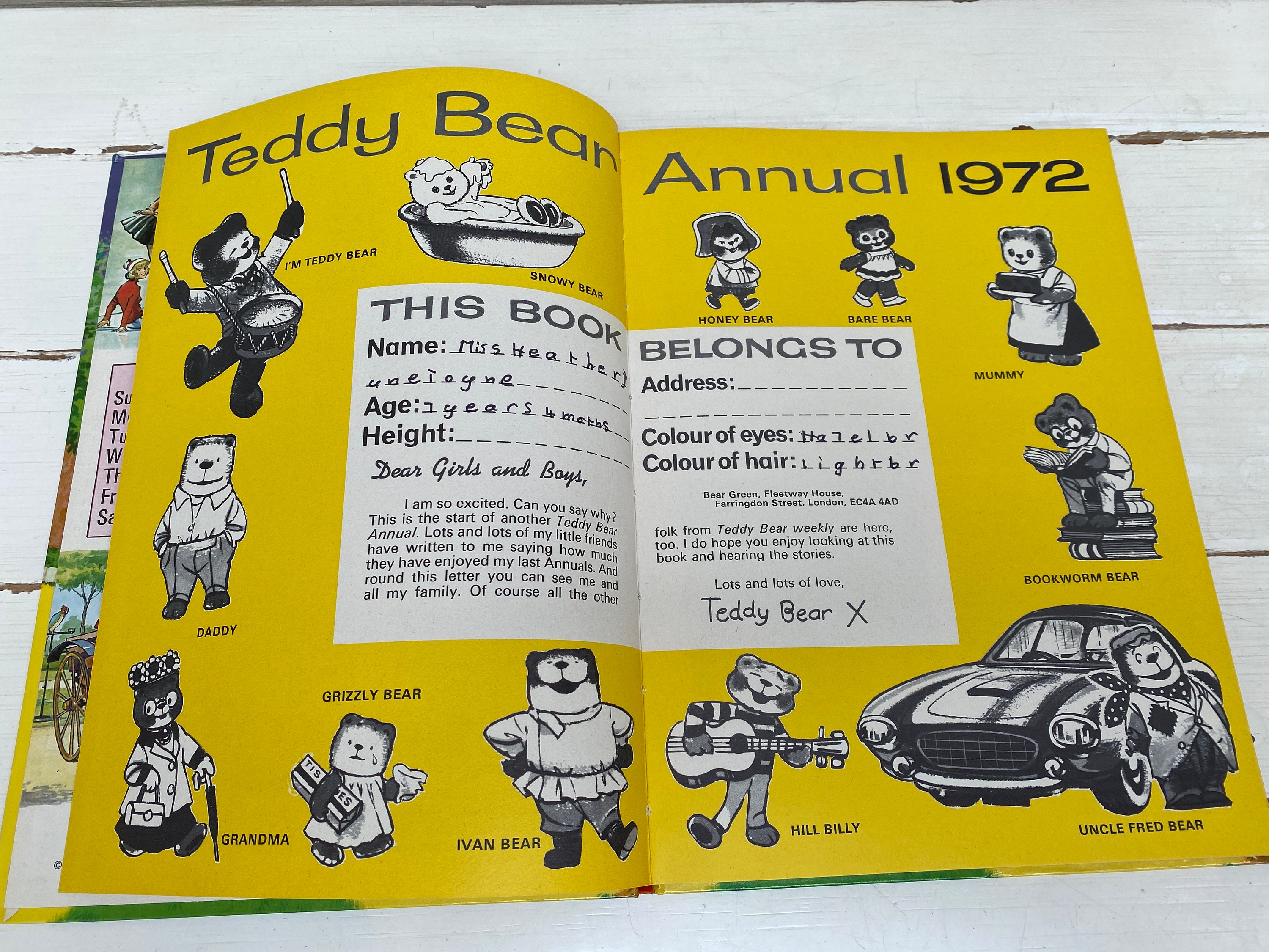 Teddy Bear's Hardback Vintage Children's Annual 1972 - Etsy Denmark