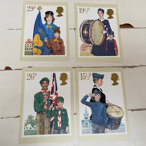 Royal Mail Stamp Postcards - Organisations de jeunesse 24 mars 1982