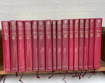 Charles Dickens 1960s Vintage Red Leatherette Books Collins London - Various Titles Sold Individually
