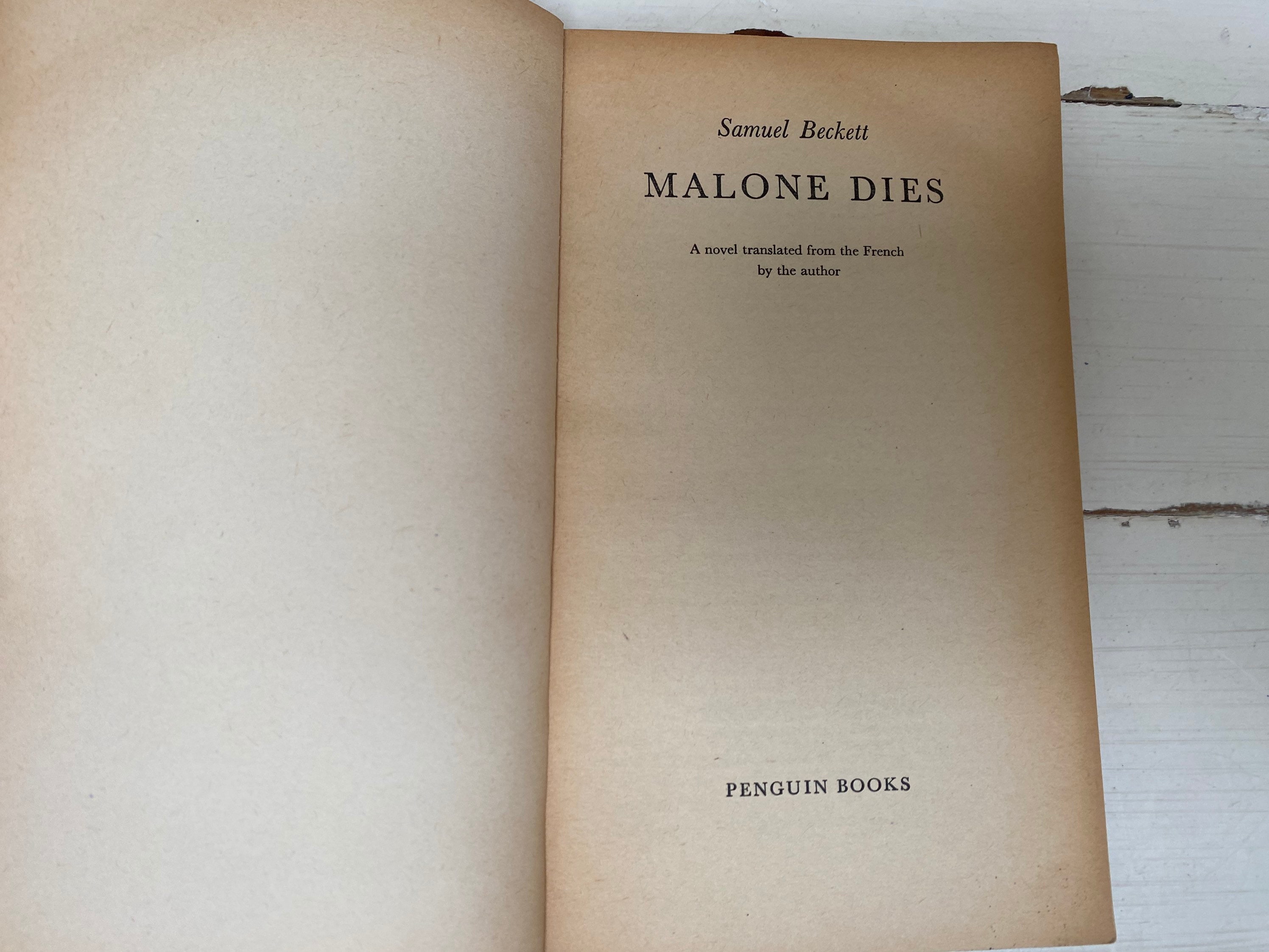 Malone Dies by Samuel Beckett 1962 Vintage Penguin Paperback - Etsy