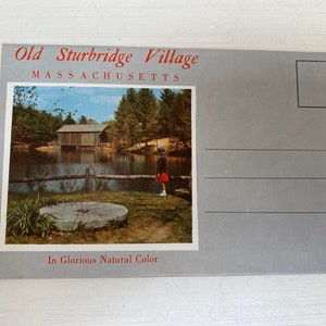 1970s Vintage Postcard Booklet Old Sturbridge Village Massachusetts USA
