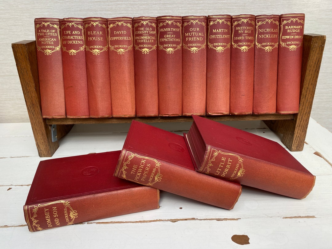 Charles Dickens Red Hardback Vintage Books C1930s - Odhams