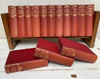 Charles Dickens Red Hardback Vintage Books  c1930s - Odhams Press - Sold Separately