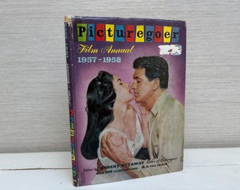 Anuario cinematográfico Picturegoer 1957-1958 Libro de tapa dura vintage Odhams Press