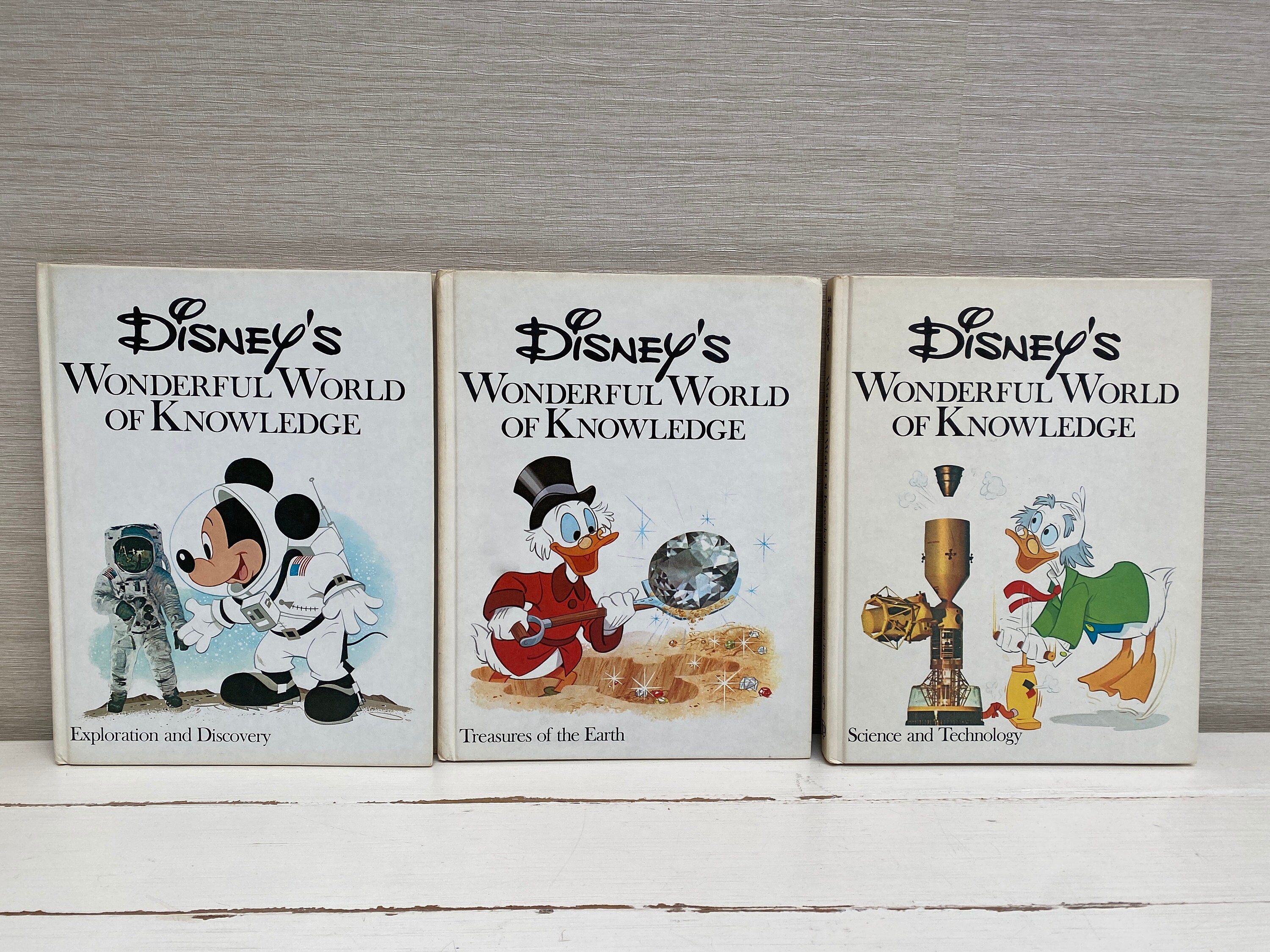 Disney's Wonderful World of Knowledge Vintage 1970s Hardback Books