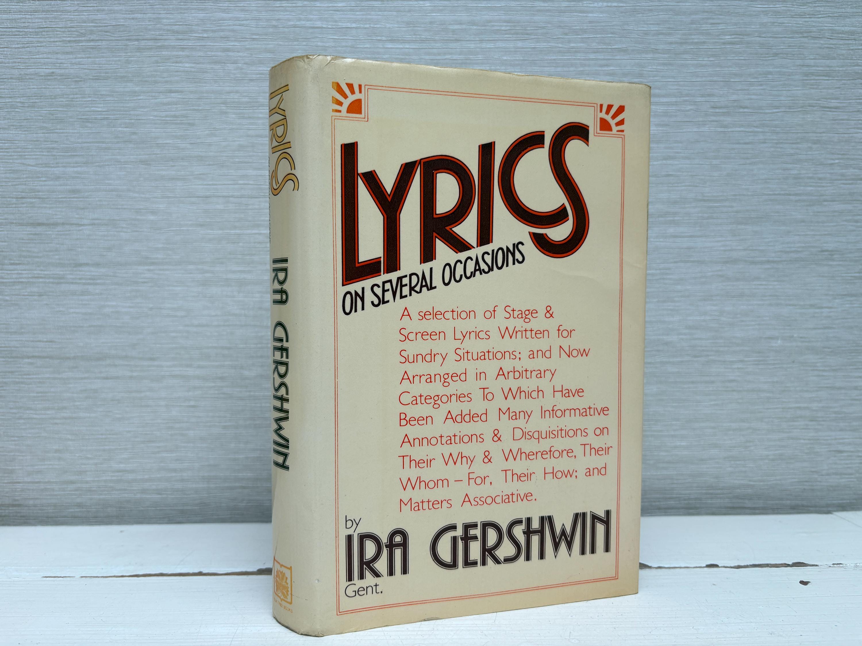 Lyrics on Several Occasions by Ira Gershwin 1977 Vintage Hardback