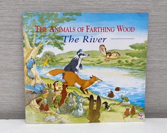 Los animales de Farthing Wood The River de Colin Dann - 1993 Vintage Red Fox Libro de bolsillo para niños