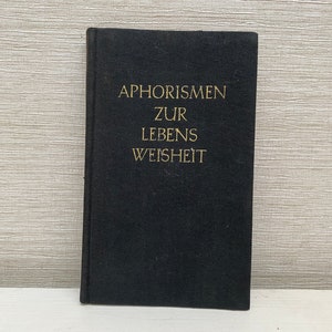 Aphorismen zur Lebensweisheit By Arthur Schopenhauer Vintage Hardback Pocket Book in German