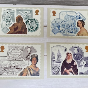 Cartões postais do Royal Mail Stamp - Grã-Bretanha vitoriana, 8 de setembro de 1987