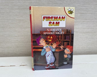 1990 El bombero Sam Norman's Spooky Night Buzz Books Libro de tapa dura para niños