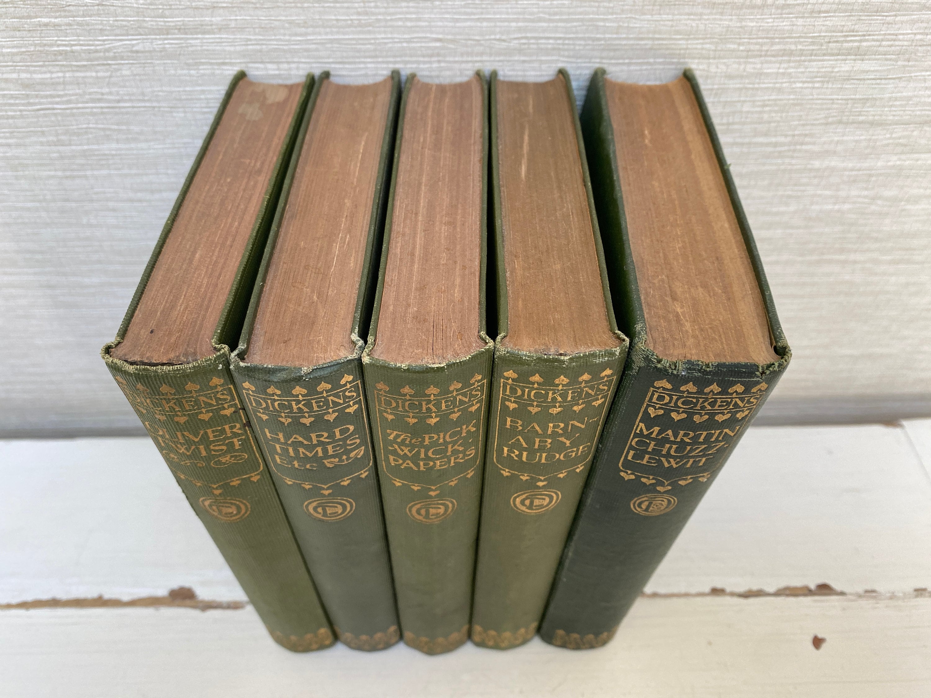 Charles Dickens Antique Hardback Books 1907 the Popular Edition