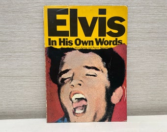 Elvis In His Own Words Book par Mick Farren vintage Broché livre 1977 Omnibus Press