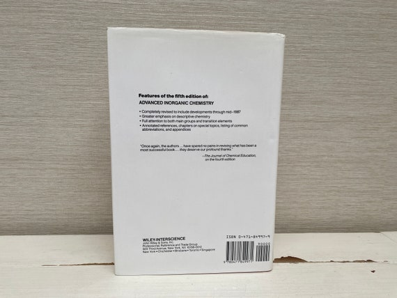 Advanced Inorganic Chemistry by Cotton & Wilkinson Fifth