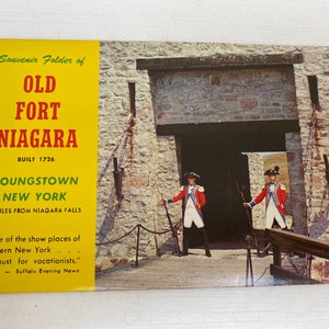 1970s Vintage Postcard Booklet Old Fort Niagara USA
