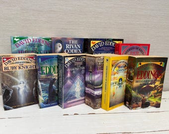 Livros de ficção fantástica de David Eddings em brochura vintage - vendidos individualmente.