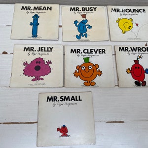 1970s Mr Men Collectable Paperback Books by Roger Hargreaves - Sold Individually