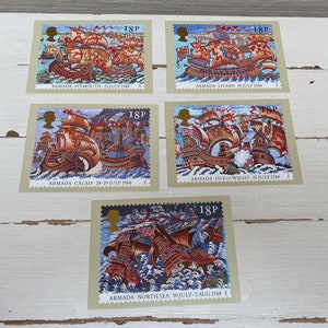 Cartes postales Royal Mail Stamp - L’Armada 19 juillet 1988
