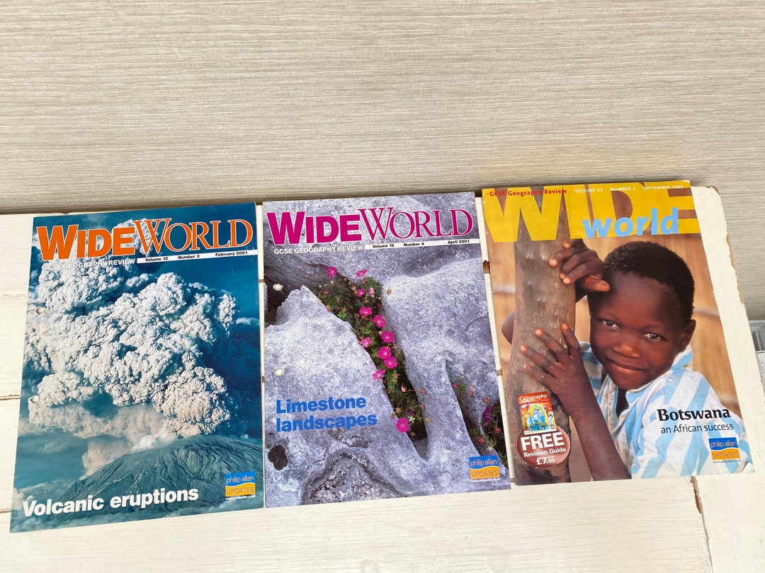 Wide World GSCE Geography Review Vintage Magazines February April and ...