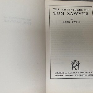 The Adventures of Tom Sawyer by Mark Twain 1963 Hardback Book - George ...