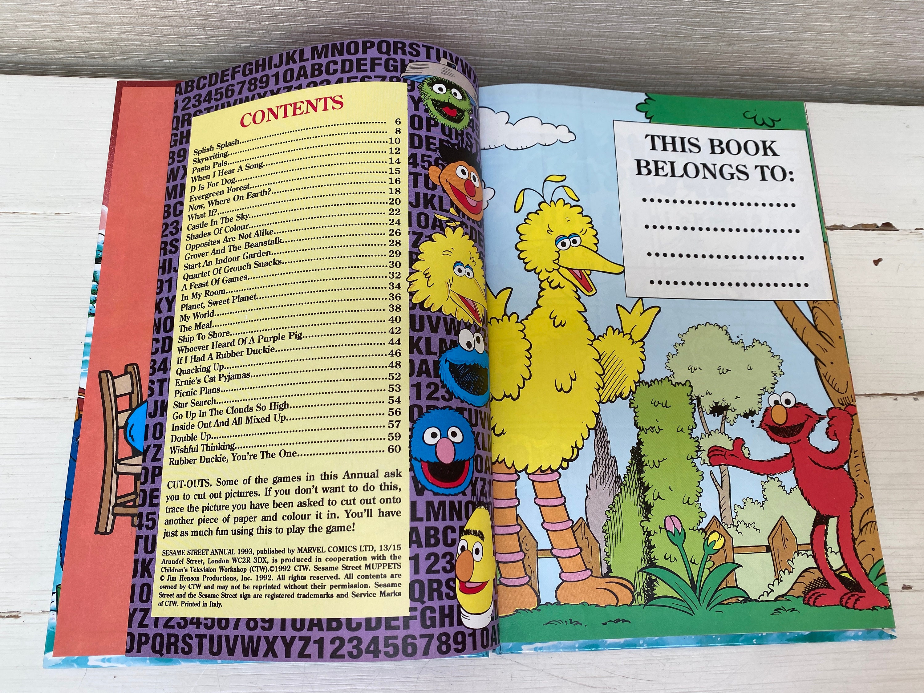 Sesame Street Magazine Annual 1993 Hardback Childrens Book