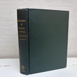 Principios de geomorfología de William D. Thornbury, libro de tapa dura vintage de 1958 - John Wiley, Nueva York