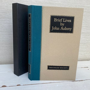 Brief Lives by John Aubrey Folio Society 1999 Hardback Book with Slipcase
