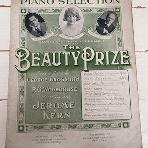 The Beauty Prize Piano Selection Vintage Sheet Music by George Crossmith - Chappell & Co Ltd