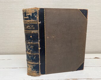 The Complete Works of Josephus Flavius Large Leather Spine Antique Book c1851 London Printing and Publishing Company - Rare