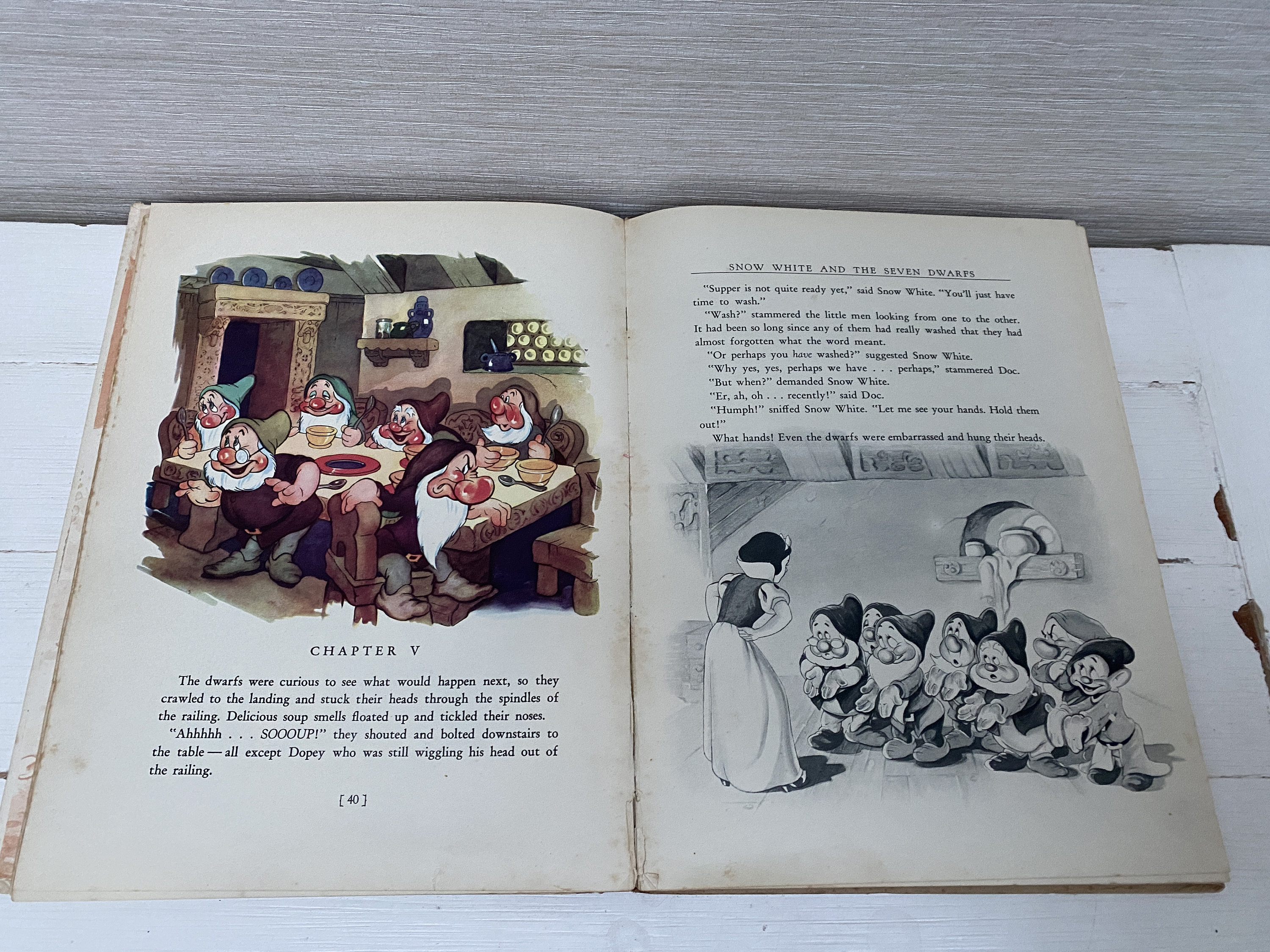 Snow White and the Seven Dwarfs アートブック Walt Disney Snow White And The Seven Dwarfs Book Vintage