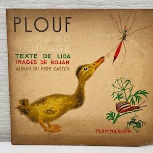 Plouf Canard Sauvage 1935 初版子供向けヴィンテージ ペーパーバック 本