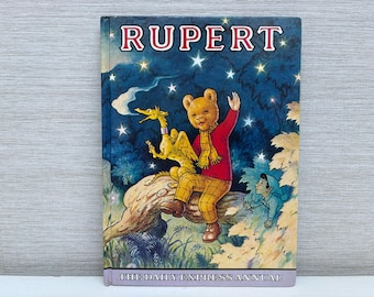 Libro de tapa dura de Rupert de 1979, Anuario infantil vintage - The Daily Express Rupert Bear