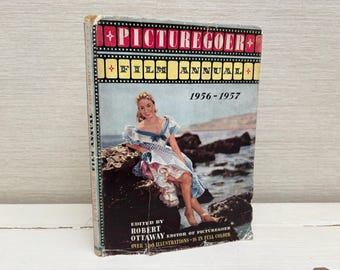 Anuario cinematográfico Picturegoer 1956-1957 Libro de tapa dura vintage Odhams Press