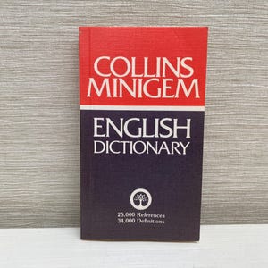 English Dictionary (Collins Minigem) Paperback Pocket Book Vintage 1986