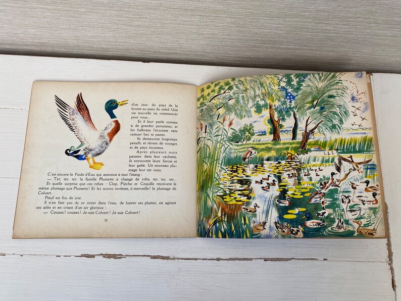 Plouf Canard Sauvage 1935 First Edition Childrens Vintage Paperback Plouf Canard Sauvage 1935 First Edition Childrens Vintage Paperback