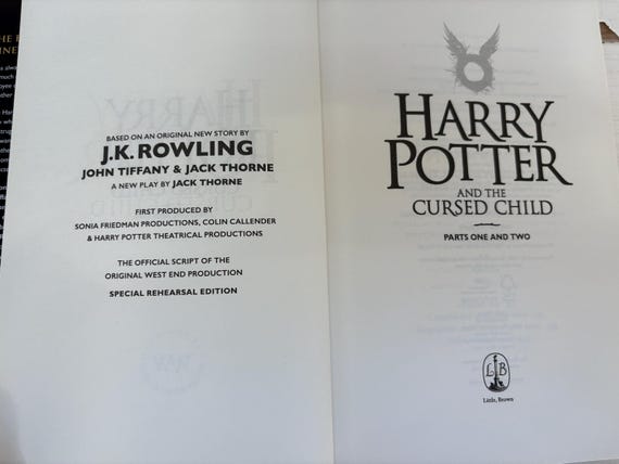 Harry Potter and the Cursed Child Parts One and Two Hardback Book