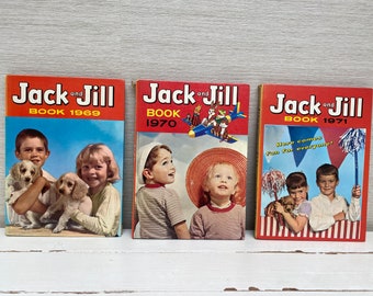 1960/70s Vintage Jack and Jill Children's Hardback Annuals - Sold Individually