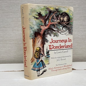 Vintage Journeys in Wonderland by  Lewis Carroll Alice&#39;s Adventures in Wonderland & Through The looking Glass 1982 Vintage Hardback Book