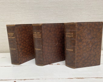Charles Dickens Hardback Vintage Books C1930s - Odhams Press Brown