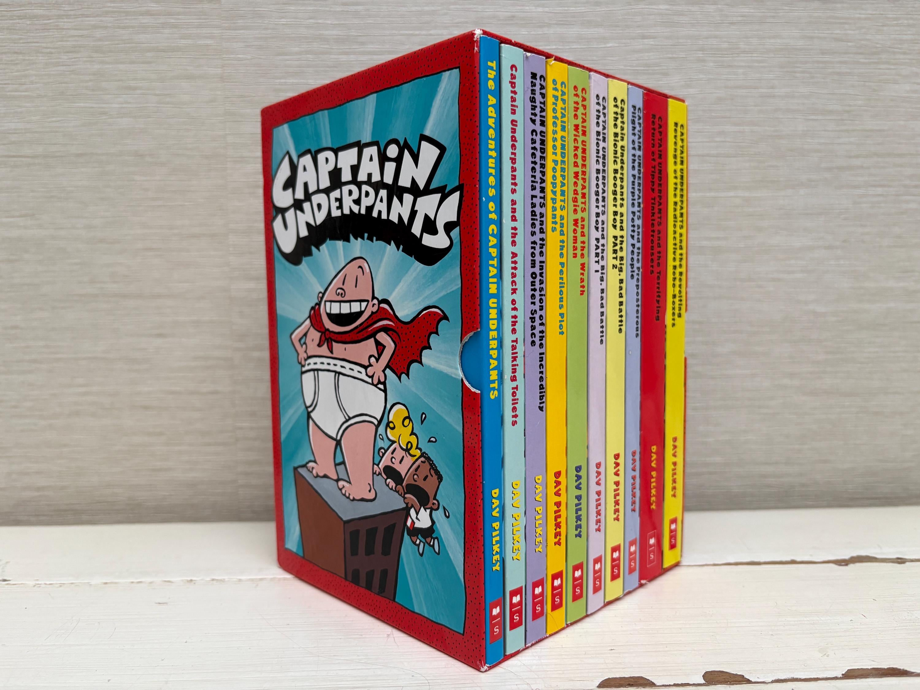 Captain Underpants Paperback Book Box Set (10 Books) by Dav Pilkey