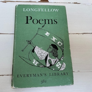 Everymans Library 382 - Longfellow Poems - 1960 Vintage Twarda oprawa