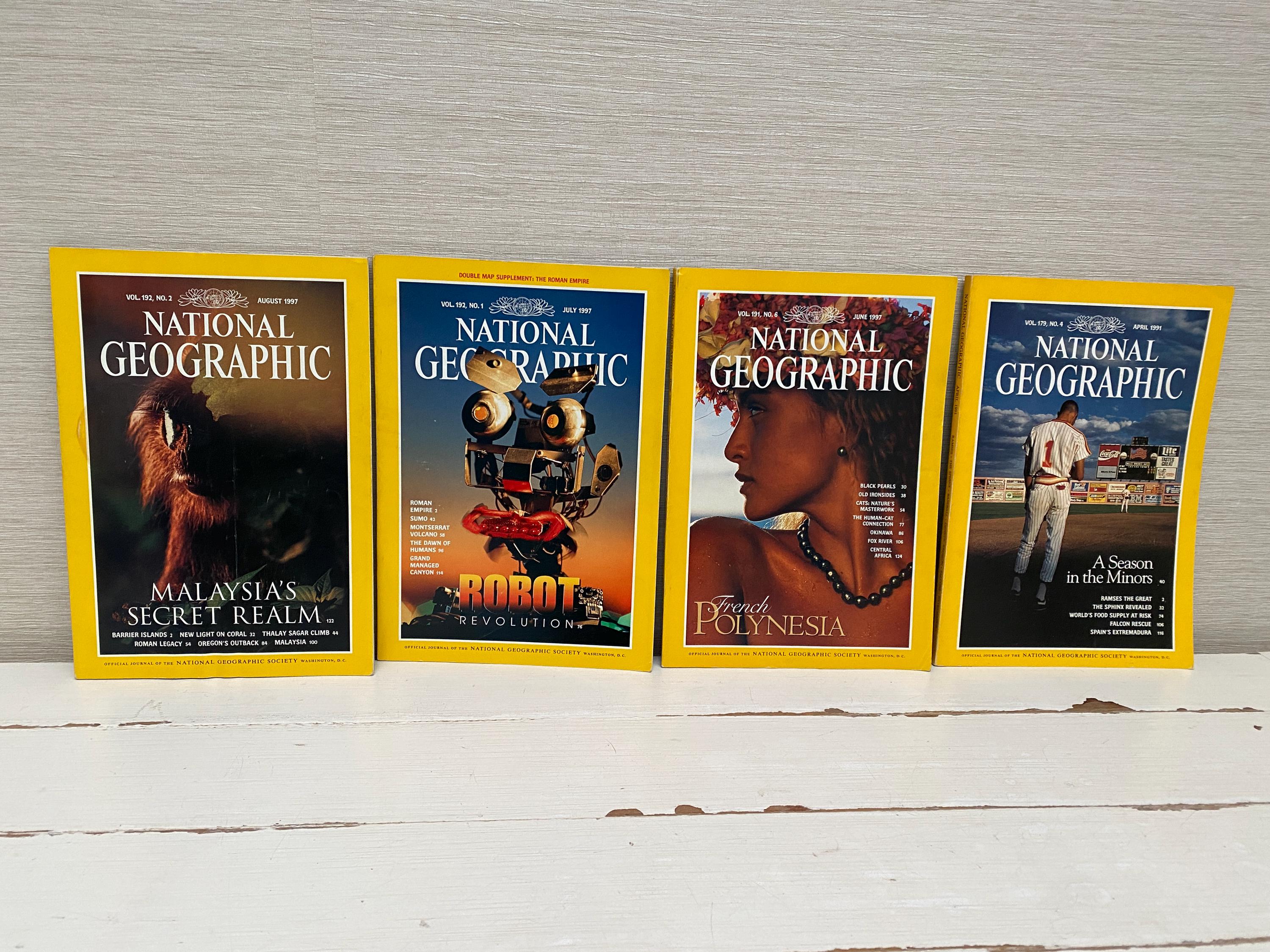 1990's National Geographic Magazines VINTAGE - Sold Separately