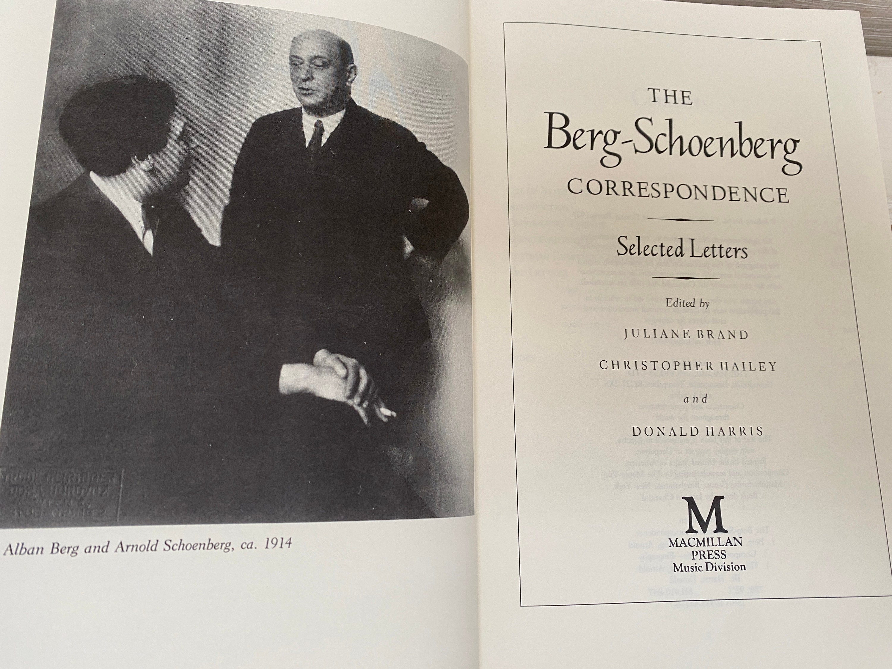 The Berg-schoenberg Correspondence Selected Letters by J Brand