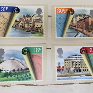 Royal Mail Stamp Postcards - Rénovation urbaine 10 avril 1984