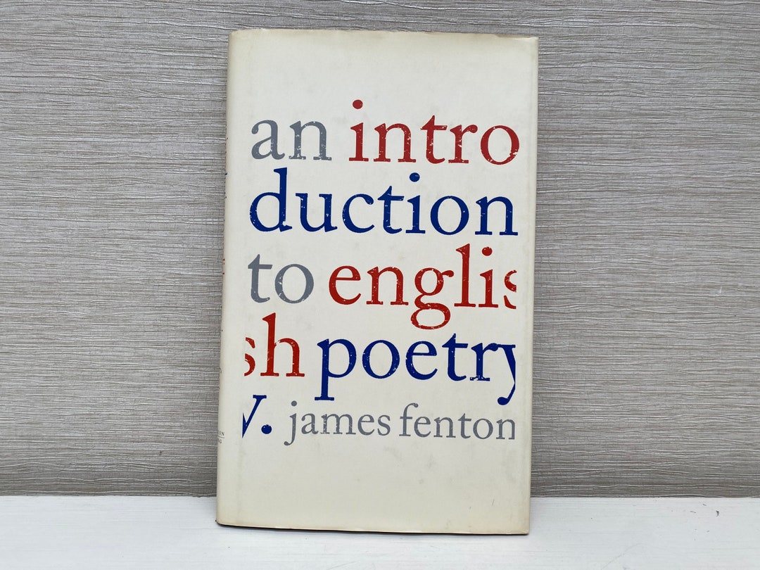 An introduction to english poetry by james fenton 2002 hardback book etsy