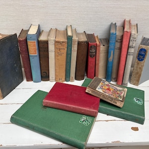 Adopt a book 3 -  Old Vintage Hardcover Books Looking for a New Home , Journalling Scrapbooking Ephemera - Sold Separately Various Titles