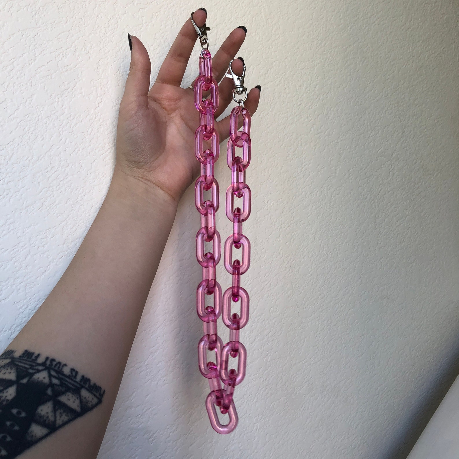 Lightweight Handmade Dark Pink Fashion Chain Wallet Chain Etsy