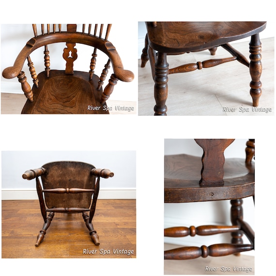 ユニークな 19 世紀の刻印入り幅広アーム ボウバック