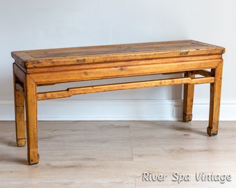 Antique Chinese Ming Dynasty Style Low Altar Console Table Side Table Bench, Oriental Coffee Table Side Table Console Altar Table Bench