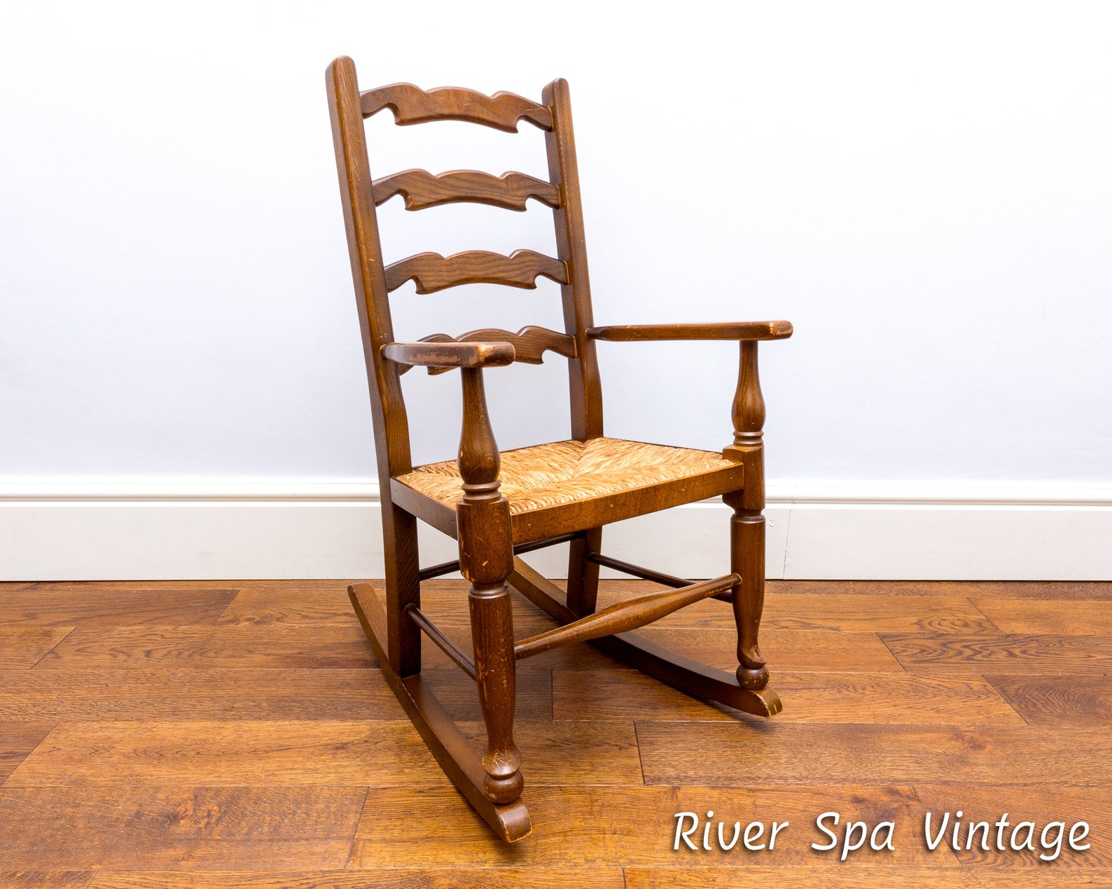 Children's Ladderback Rocking Chair Antique Style, Kids Rocking Chair ...